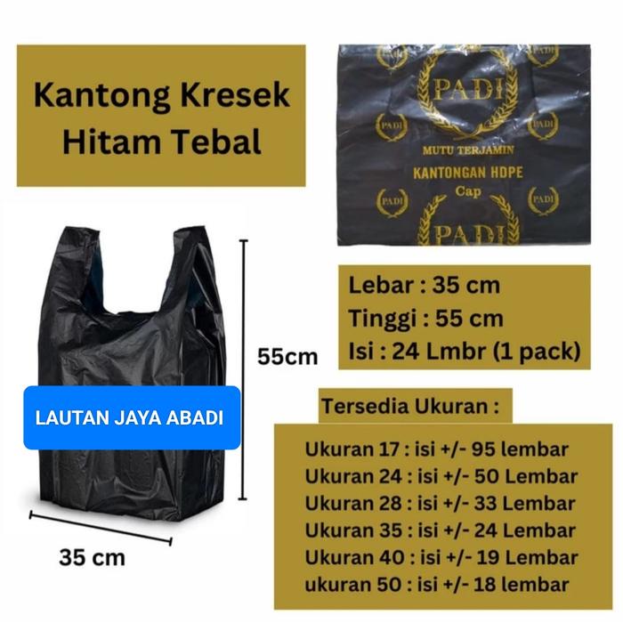 Gambar HDPE 17-24-28-35-40 | Kantong Kresek Hitam Tebal, Plastik Hitam Tebal - HDPE-35 dari LAUTAN JAYA ABADI 88 undefined Tokopedia