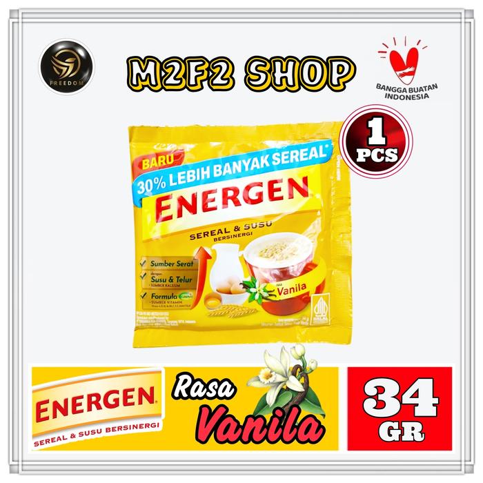 Gambar Energen Sereal dan Susu Berenergi Rasa Vanilla - 32 gr (Harga Satuan) dari M2F2 Shop - Paseban undefined Tokopedia
