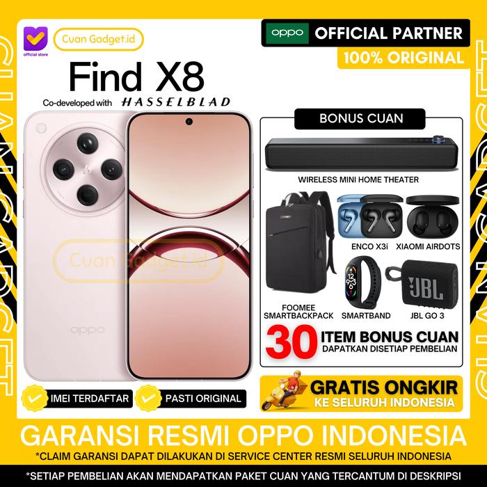 Gambar OPPO FIND X8 16/512 OPPO FIND X 8 12/256 GARANSI RESMI INDONESIA - 12/256 GREY, BONUS 30 ITEM dari Cuan Gadget.id undefined Tokopedia