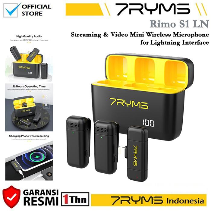 Gambar 7RYMS Rimo S1 LN Streaming & Video Mini 2.4Ghz Wireless Microphone dari 7Ryms Indonesia Official undefined Tokopedia