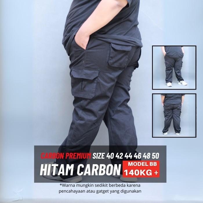 Gambar ICW Celana Panjang Cargo Carbon Premium Jumbo Hitam LP 110 120 130 140 - Hitam, 44 dari icanwearid undefined Tokopedia