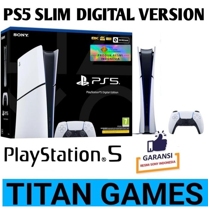 Gambar PS5 Slim Disc Version - PS5 Slim Digital Version PS5 Slim Console - PS5 SLIM DGITAL dari Titan Games undefined Tokopedia