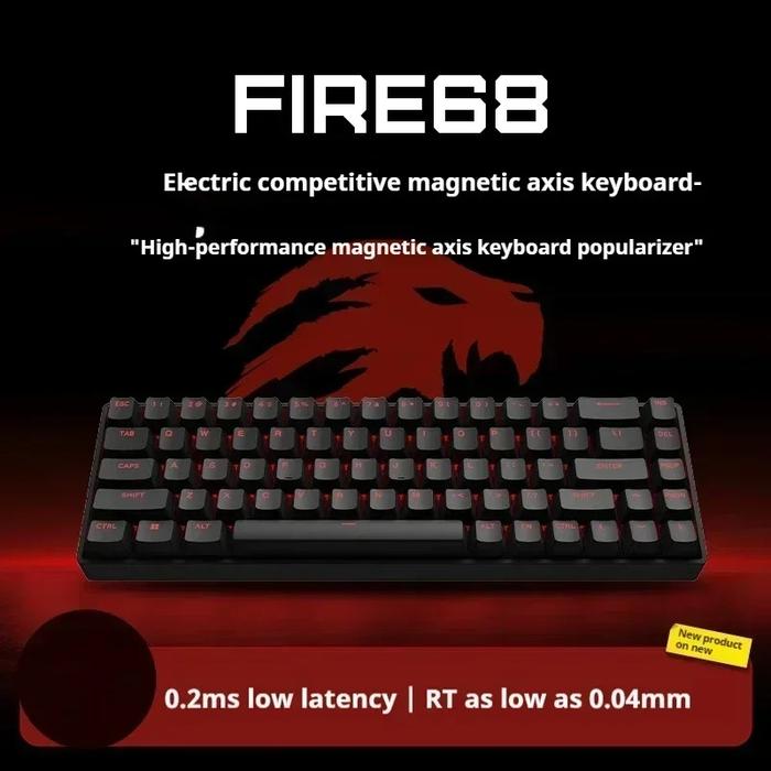 Gambar MADLIONS Fire68 Ultra Gaming Magnetic Axis Keyboard 68-Key Low Latency Full Key Hot-Swappable - Black Dual dari Vintage Last undefined Tokopedia