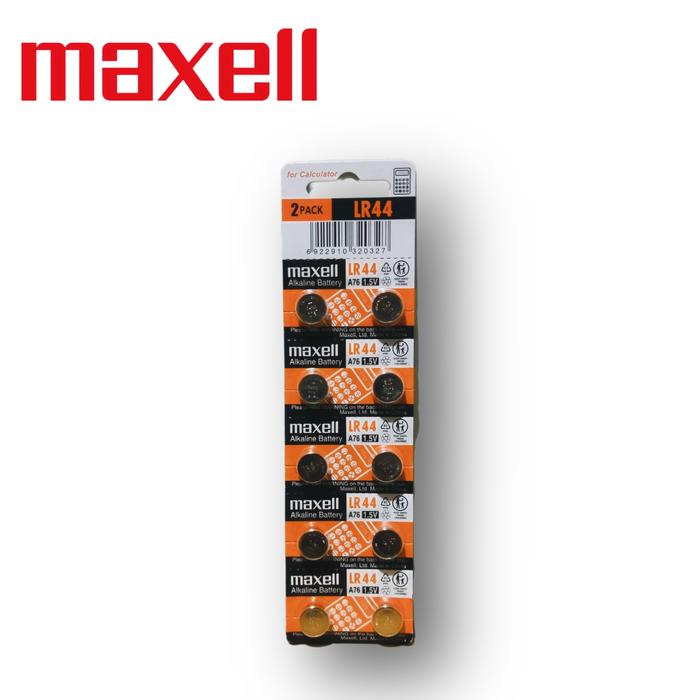 Gambar Baterai Maxell Asli Original LR41 LR44 LR1130 LR626  / Batre Koin Kancing Lithium 1.5 V / Battery Coin Kalkulator Jam Tangan 1.5V - LR44, Satuan dari Amazko undefined Tokopedia