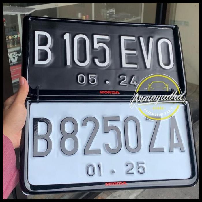 Gambar Plat Mobil Frame Plat Nomer Jdm Hitam Honda Jazz Brio Civic Estilo Hrv Crv Dll Original Best Quality - Plat JDM saja dari blotongg undefined Tokopedia