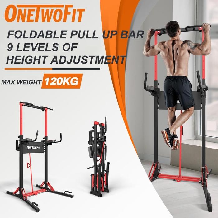 Jual OneTwoFit Foldable Multi-Function Power Tower Adjustable Chin