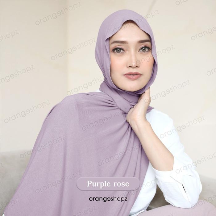Gambar Pashmina Meleyot Bamboo Tencel Rayon Kerudung Wanita Free Anting-Anting - Purple Rose dari ORGhijab undefined Tokopedia