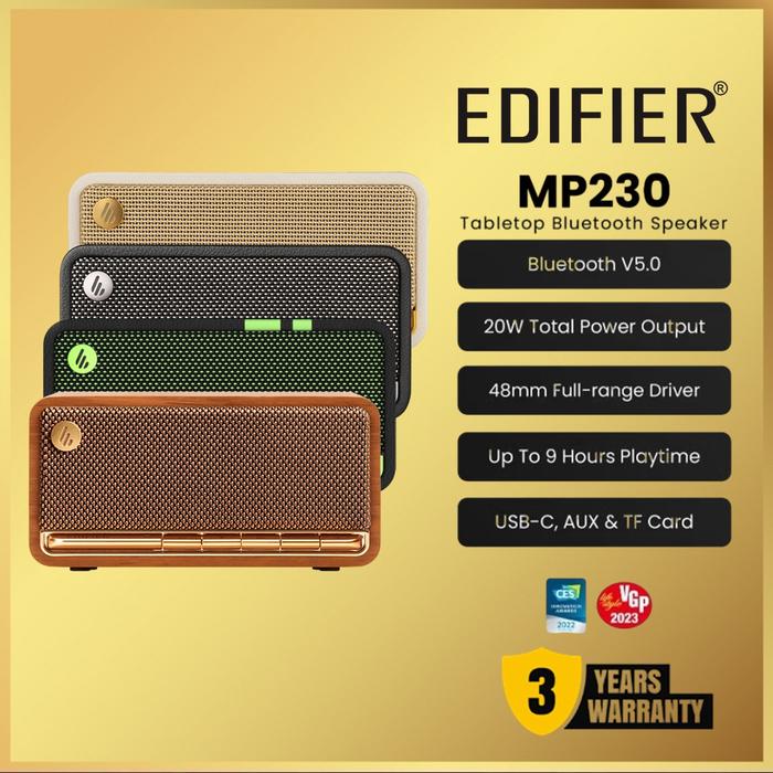 Edifier MP230 MP 230 Tabletop Portable Wireless Bluetooth Speaker Black