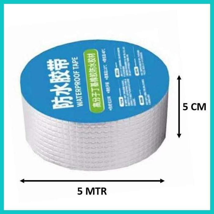 Gambar Lakban Aluminium Foil - Lakban Anti Bocor Anti Air - Super Strong Waterproof Tape Butyl - 5 CM X 5 MTR dari JAMUR heppy157 undefined Tokopedia