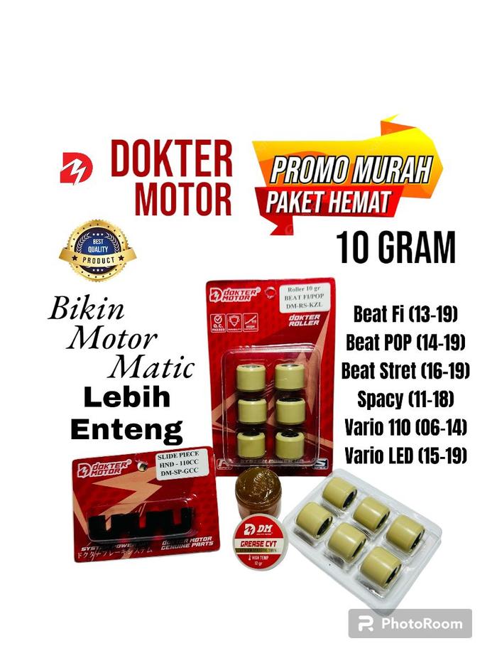 Gambar Upgrade CVT Motor Matic! Paket Kirian Beat FI, Vario 110, Scoopy FI– Roller, Slider & Grease by Dokter Motor - 7grm dari M2PSHOP undefined 5 Tokopedia