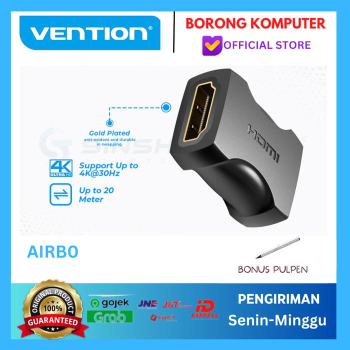 Gambar Vention HDMi Adapter Female To female Coupler High Quality - AIR, ISI 1 PACK dari BORONG KOMPUTER undefined Tokopedia