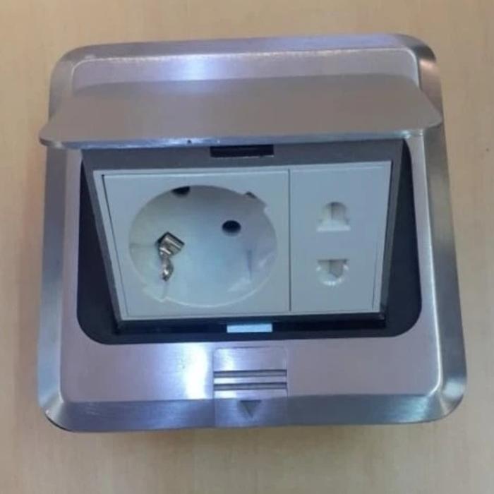 Gambar Stop kontak lantai murah good quality stop arde universal floor soket - ARDE + 2 PIN dari PROLED ELECTRIC undefined Tokopedia