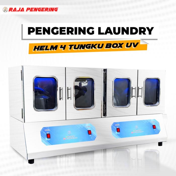 Gambar Pengering Helm 2 Tungku Uv Tipe Gas + Pencuci - Helm Fullface Bogo - 4 TUNGKU BOX UV, GAS LPG dari Raja Pengering undefined Tokopedia
