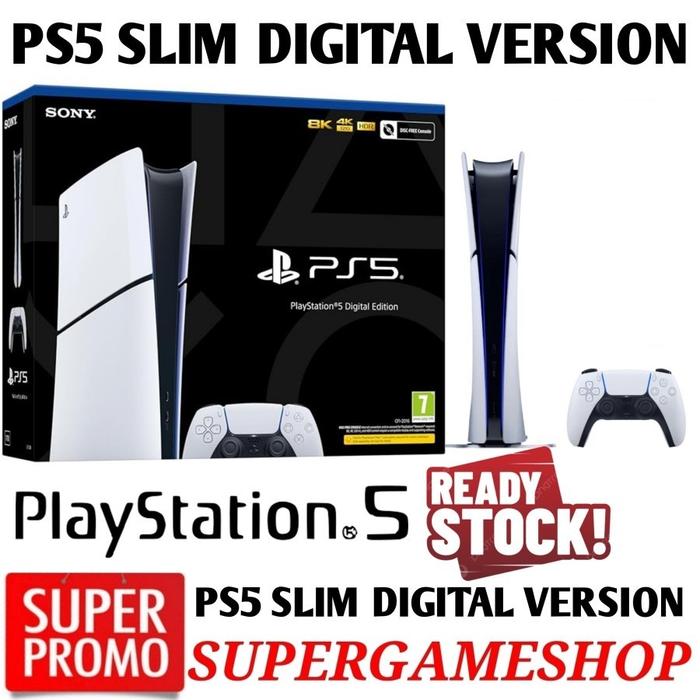 Gambar PS5 Console PS5 Slim Disc Version - PS5 Slim Console Digital Version - PS5 SLIM DIGITL, GARANSI 7 HARI dari Super-Gameshop.id undefined Tokopedia
