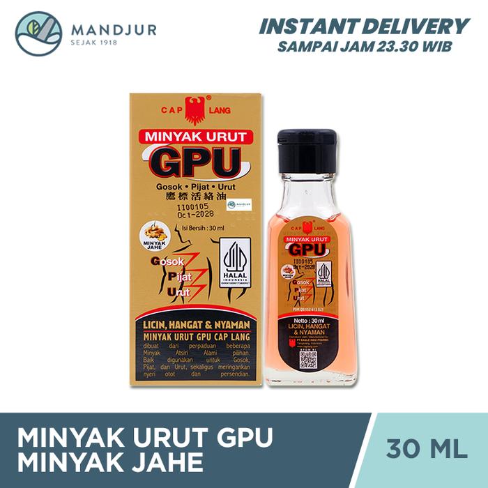 Gambar Minyak Urut GPU Cap Lang Minyak Jahe 30 mL - Minyak Urut Hangat dari Apotekmandjurofficial undefined Tokopedia