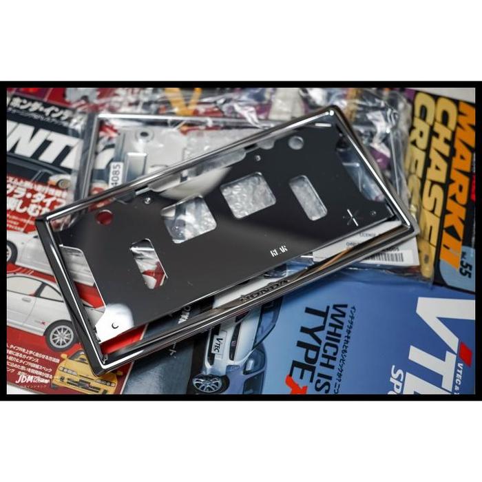 Gambar Plat Mobil Jdm Original Honda Access License Frame Plate Number Jazz Brio Civic Original Best Quality - Chrome - Front dari blotongg undefined Tokopedia