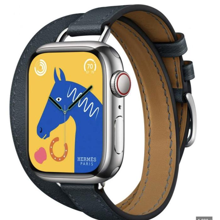 Gambar Apple Watch Hermes Series 10 42 mm Titanium Case with Hermes Double Tour Leather or Woven Strap 2024 - ATT Rose Texas dari Best Audio Shop undefined 4 Tokopedia