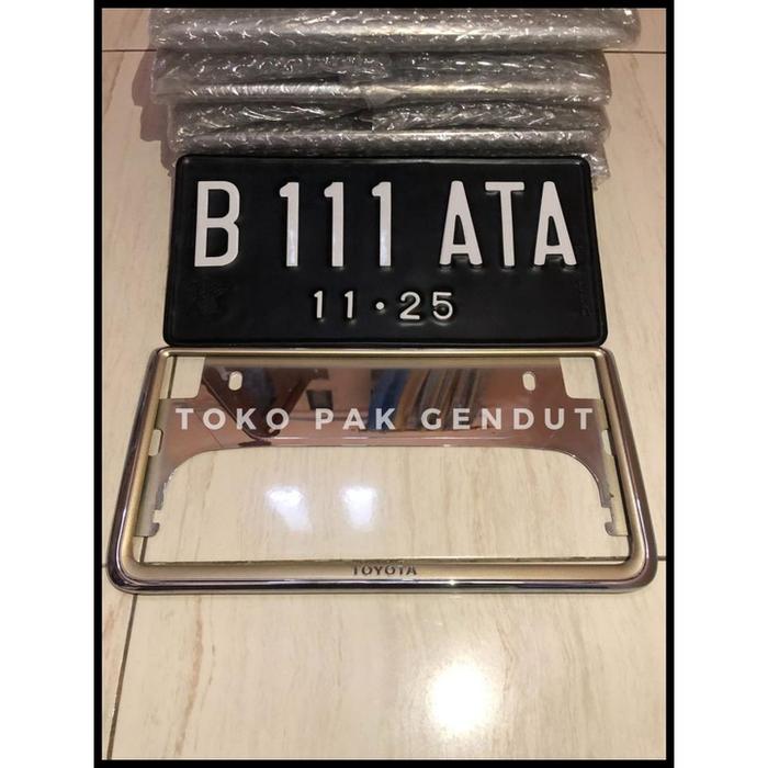 Gambar Plat Mobil Original Plate Frame Toyota Japan / Frame Plat Nomor Toyota Jdm Original Best Quality - Gold finish, Satu dari blotongg undefined Tokopedia