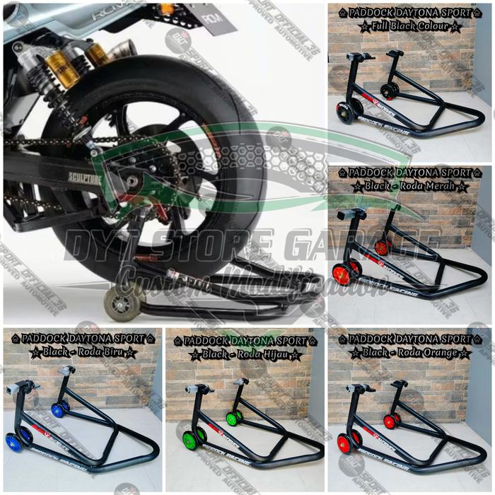 Gambar Standar Paddock Pedok Belakang Motor Universal Series New Daytona For Paddock CBR R15 R25 NINJA GSX Auto Release !! - Black-RD MRH, Sleding ( Y ) dari DYT MOTOR SPORT.36 undefined Tokopedia
