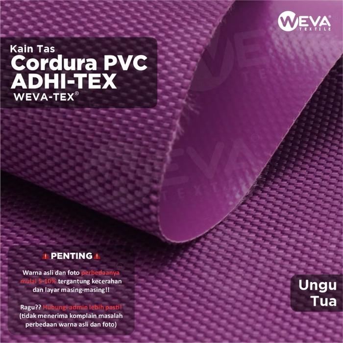 Gambar KAIN TAS CORDURA ADHITEX PVC BAHAN TAS/ RANSEL/ SOFA/ JOK/ KURSI  LIPAT TAHAN AIR - 1 Ungu Tua dari Weva Textile undefined Tokopedia