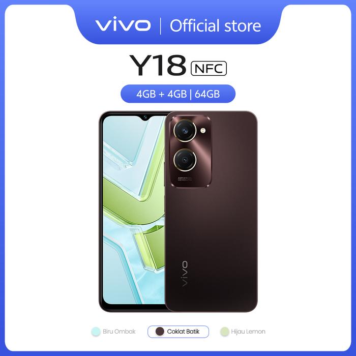 Gambar vivo Y18 (4/64) - NFC Multifunctions, 50MP AI Camera, 5000 mAH+15W Flashcharge - VV168NRML - Coklat Batik dari vivo Indonesia undefined Tokopedia