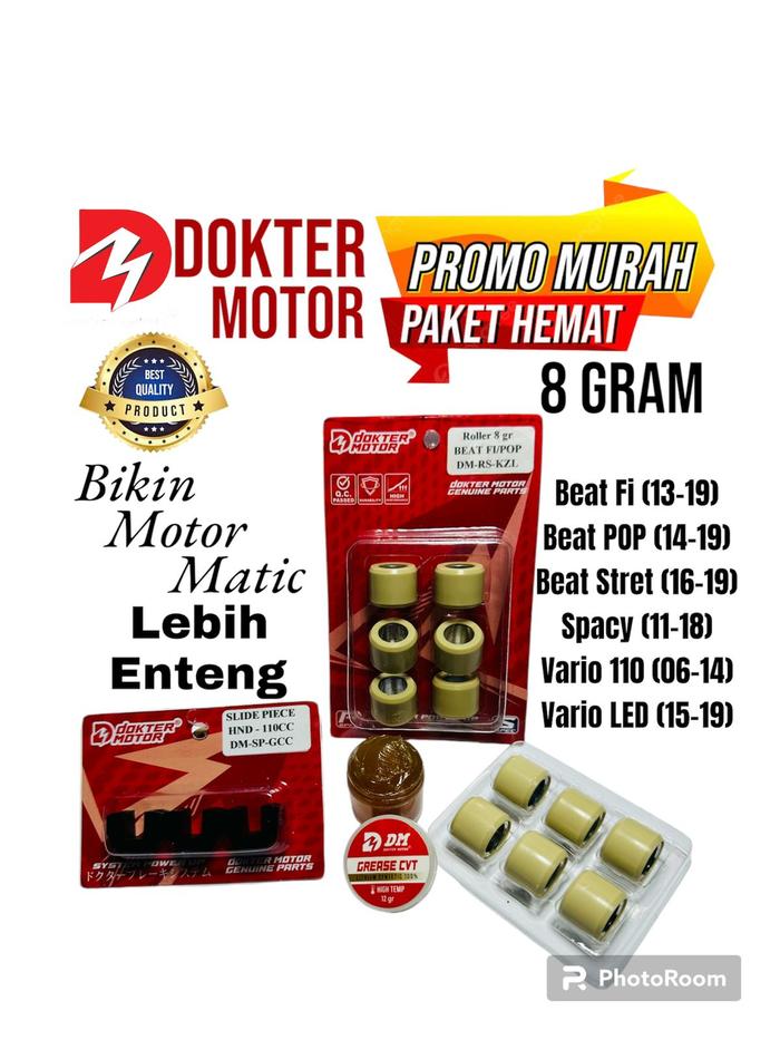 Gambar Upgrade CVT Motor Matic! Paket Kirian Beat FI, Vario 110, Scoopy FI– Roller, Slider & Grease by Dokter Motor - 7grm dari M2PSHOP undefined 3 Tokopedia