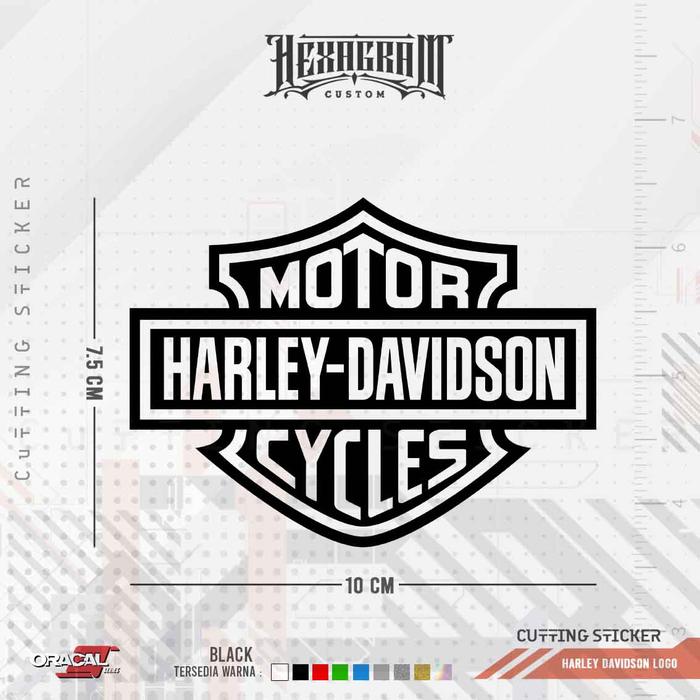 Gambar Cutting Sticker Harley Davidson Logo |Stiker Harley Davidson - Hitam dari Hexagram Stiker undefined Tokopedia