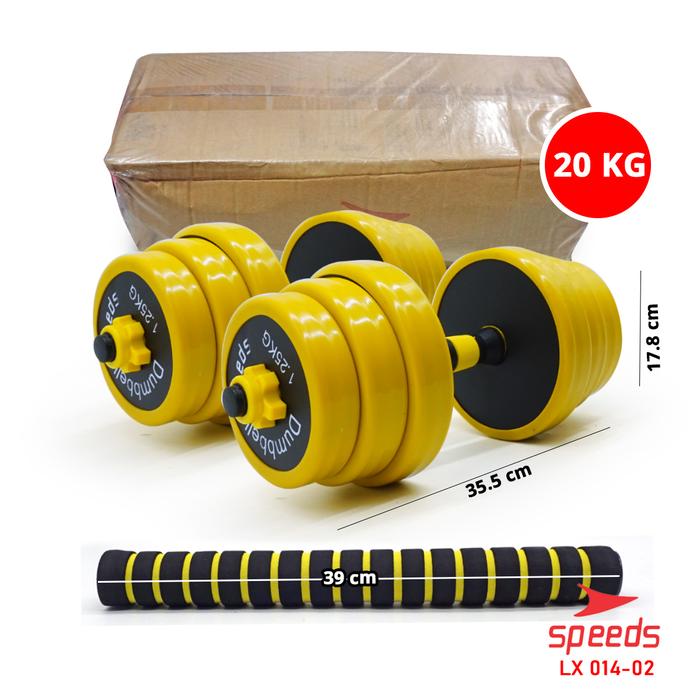 Gambar Dumbel Barbel Set 20Kg Tiang Angkat Beban Besi Stainless 20 Kg 014-10 - 20KG KUNIN dari Calary Toys undefined Tokopedia