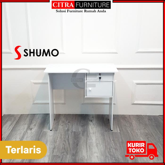 Gambar SHUMO Meja Tulis Kecil 80 cm | Meja Kantor Kerja minimalis | Meja Kasir - WHITE, DIRAKIT dari Citra furniture undefined Tokopedia
