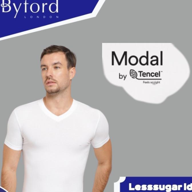 Gambar Best Seller Kaos Dalam Byford Bahan Modal Tencel Super Soft Isi 1Pcs Kerah V Neck - Putih, M dari DEVANFASHION.COM undefined Tokopedia