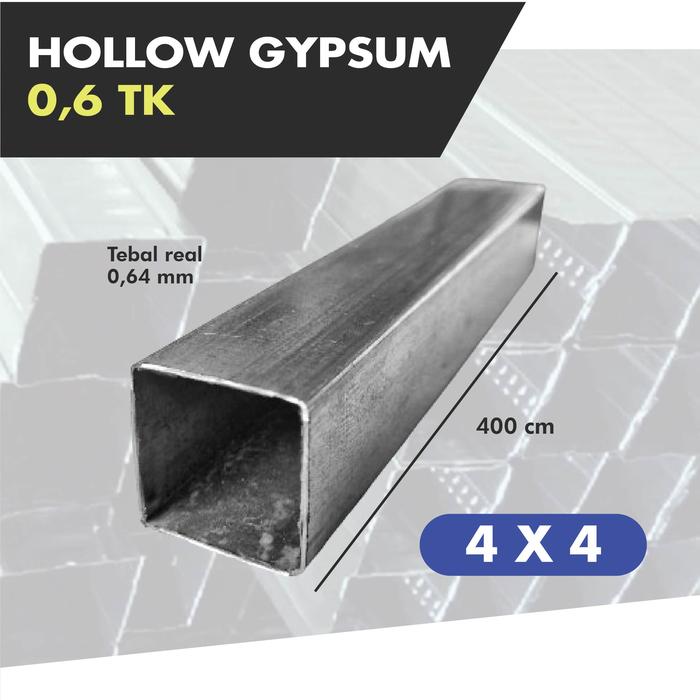 Gambar HOLLOW 0,6 / 0,8 / HOLO VARIAN / RANGKA HOLLOW GYPSUM / HOLLOW GALVANIS POLOS - 0,6 TK (4x4) dari Atap Kita undefined Tokopedia