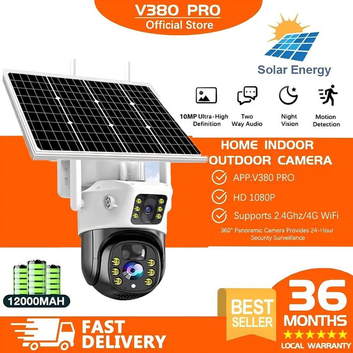 Tenaga Surya Solar Powered Outdoor Cctv Camera Panel Surya