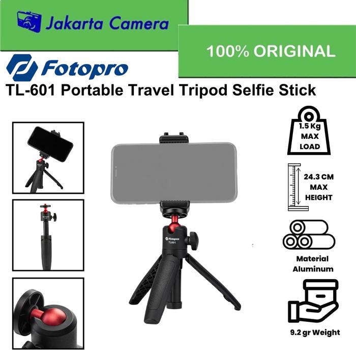 Fotopro Tl-601 Table Tripod Mini Selfie Stick With Adapter Phone Holder  Sj-85 Tl601
