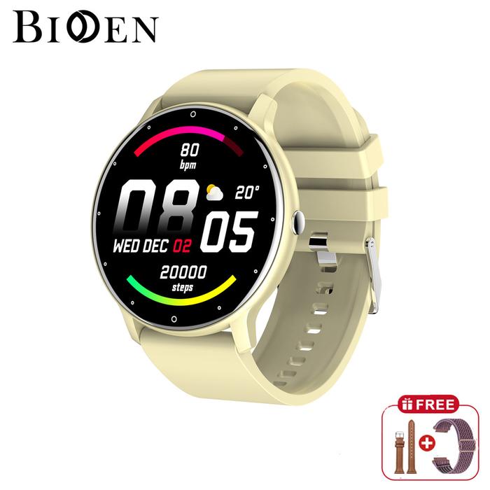 Gambar BIDEN Smart Watch Pria Full Touch Screen Phone Call Wireless Charge - yellow-g dari biden watch ID undefined Tokopedia