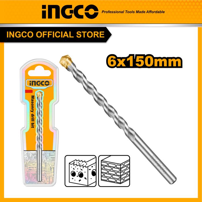 Gambar Mata Bor Tembok Beton INGCO 6*100mm/8*120mm/10*120mm/12*150mm  MASONRY DRILL BIT DBM2110610 - 6*100mm dari INGCO INDONESIA undefined Tokopedia