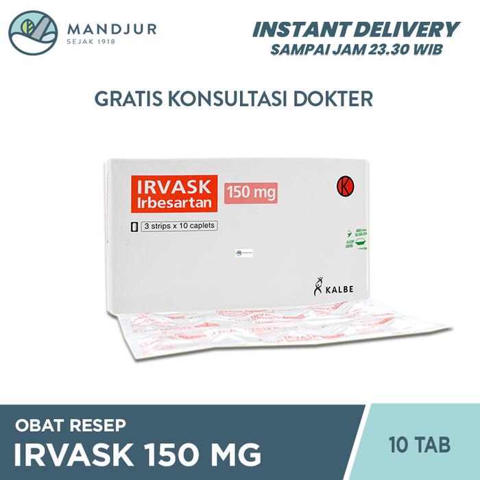 Gambar Irvask 150 mg 10 Kaplet / Hipertensi / Darah Tinggi dari Apotekmandjurofficial undefined Tokopedia