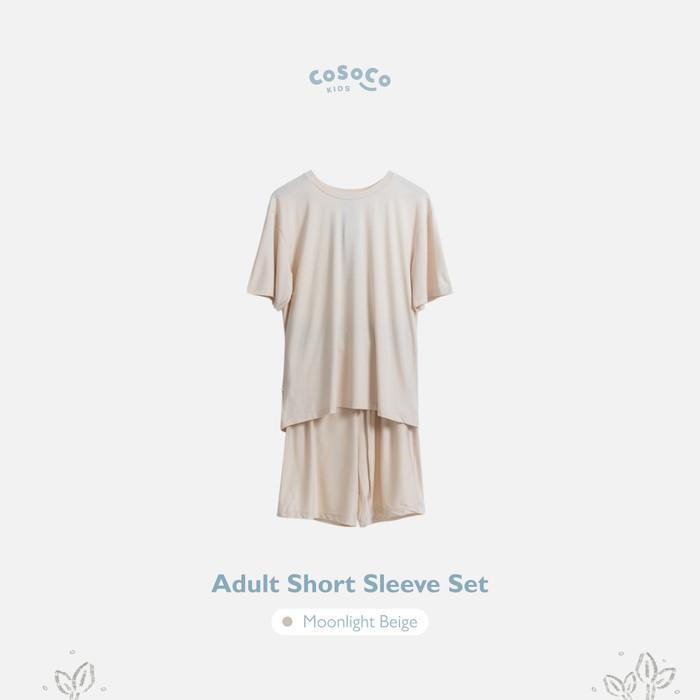 Gambar Terbaru Adult Tencel Short Sleeve Set - Cosoco Best Seller - Moon Beige, S-M dari Mamacai undefined Tokopedia