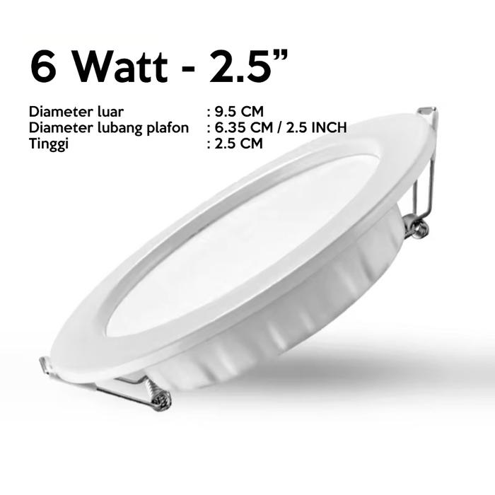 Gambar Lampu LED Downlight Panel Lamp 3W/6W/9W/12W/18W/24W PUTIH/KUNING Tipis Bulat Inbow Panel Light Lamp Plafon - 6watt, Kuning dari Ibizza store undefined Tokopedia