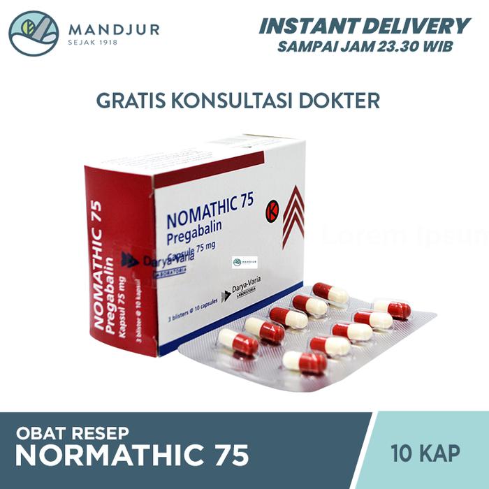 Gambar Nomathic 75 mg 10 Kapsul / Pregabalin / Nyeri Saraf dari Apotekmandjurofficial undefined Tokopedia