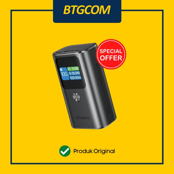 Gambar SMART POWERBANK VIVAN VPB-T10 GREY 10000MAH 30W TWO WAY FAST CHARGING WITH LED DISPLAY POWER BANK - GREY dari btgcom undefined Tokopedia