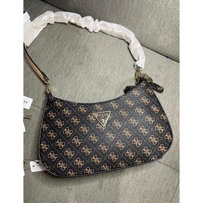 NEW guess noelle shoulder bag tas guess noelle tas guess selempang tas  guess original Coffe, Free Dustbag