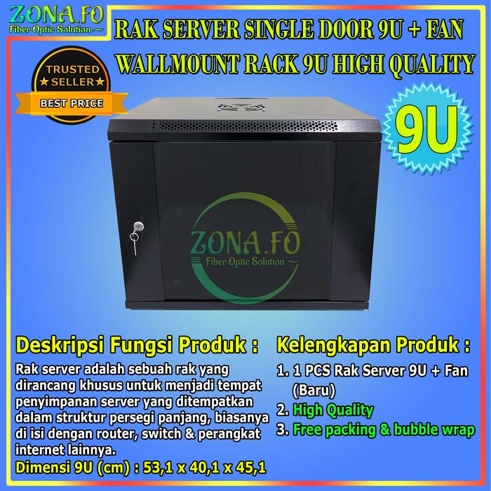 Gambar Wallmount Rack 9U / Rak Server Single Door 9U / Wallmount Rack Single Door Rack Server 9U / Wallmount Rack Server 9U / Rack Server Ukuran 9U New High Quality Termurah - 9U + FAN dari Zona FO undefined Tokopedia