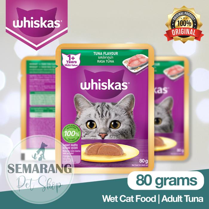 Gambar Wet Cat Food WHISKAS Pouch 1 Box Sachet Makanan Basah Saset Pouch Dus - Tuna-isi 28pc dari Semarang Pet Shop undefined Tokopedia