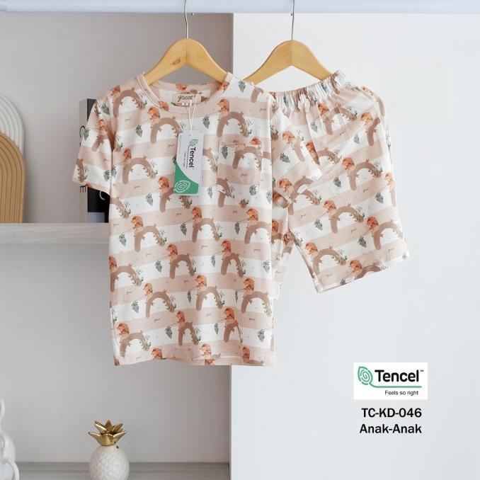 Gambar GREET NIGHT WEAR - PIYAMA PENDEK PENDEK TENCEL ANAK TC-KD- / H (4) - TC-KD-046, SIZE 6 dari Magtimate52 undefined Tokopedia