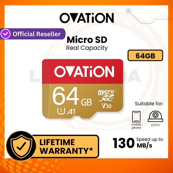 Gambar OVATION Micro SD 64GB / 128GB Memory Card Extreme Microsd U1 U3 A1 UHS-I UHS-III UHS I UHS III Kartu Memori MicroSDXC Storage Penyimpanan Otg - 64GB 130MB/s dari Lumugada undefined Tokopedia