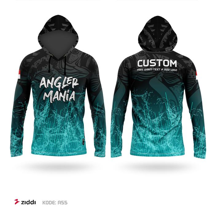 Gambar Jersey Hoodie Mancing Custom Angler Fishing Kupluk Dryfit Fullprint 55 - XS dari Ziddi Jersey undefined Tokopedia