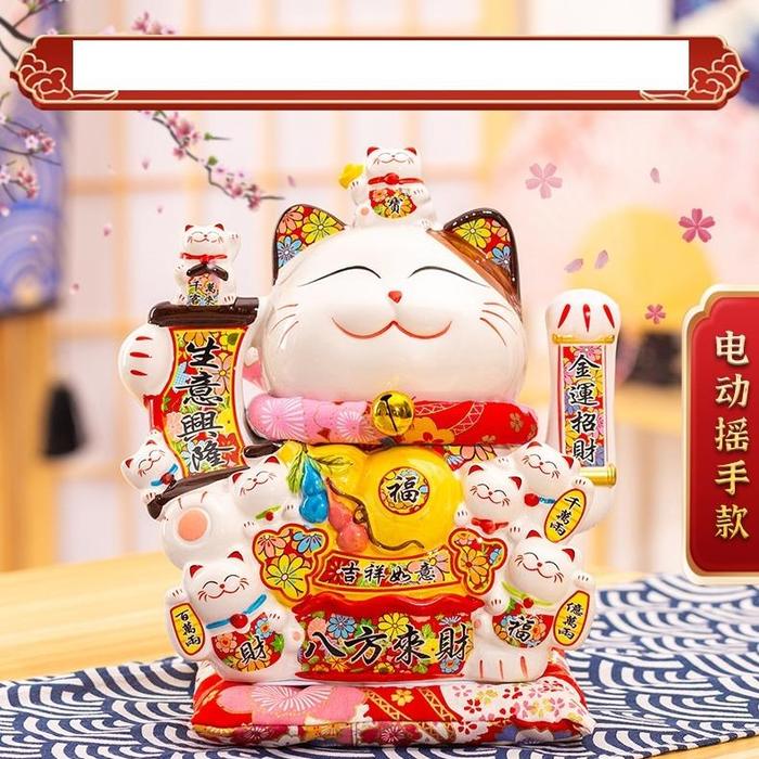 Gambar miss.jojo Lucky cat/Kucing hoki/Zhaocaimao Kucing Hoki /Luckycat keramik tangan goyang - B-52(22x15x 25) dari Annapurna Utensils undefined Tokopedia