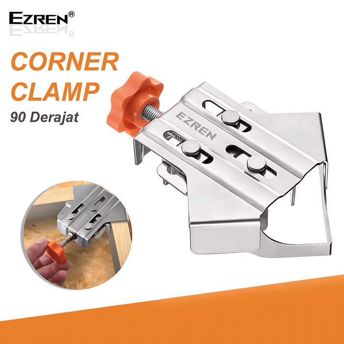 Gambar Ezren EZ-0615A Clip Clamp Adjustable Swing Jaw Corner Clamp Stainless Steel Siku klem 90 Derajat dari House Sparepart undefined Tokopedia