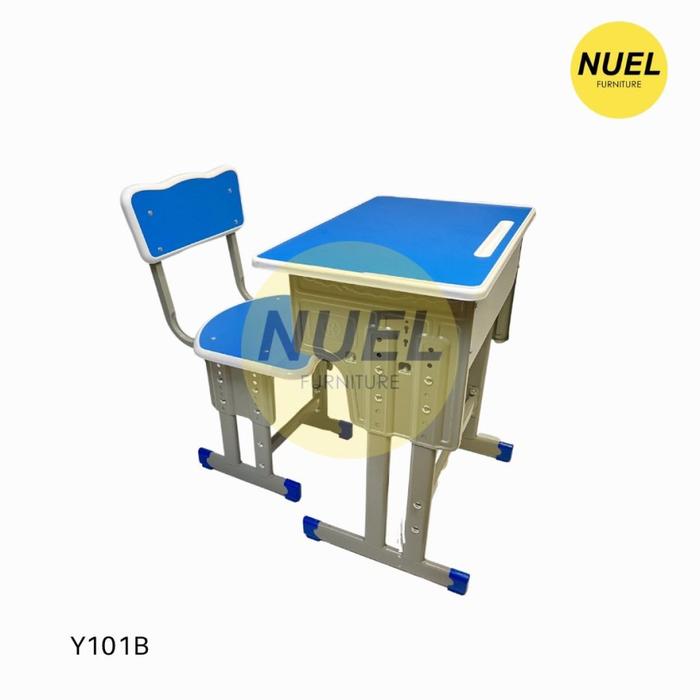 Gambar NUEL Meja Kursi Sekolah / Meja Siswa TK SD / Meja Belajar Anak - Biru dari NuelFurniture undefined Tokopedia
