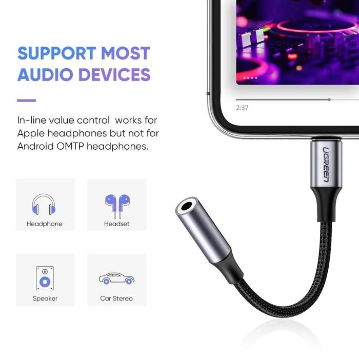 Jual Ugreen Original Audio Converter Lightning To Mfi Made